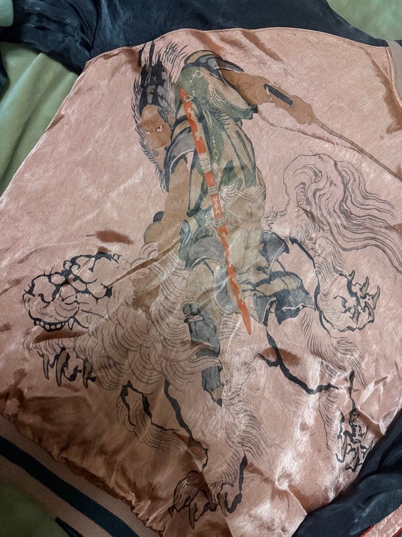 ２面用 japan script ライオン 虎日本限定スカジャン vintage