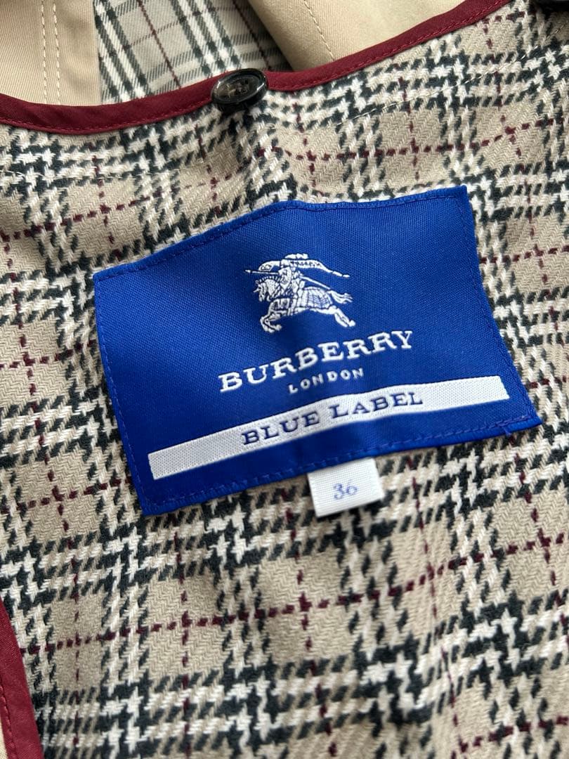 バーバリーブルーレーベル トレンチコート ノバチェック ライナー付き