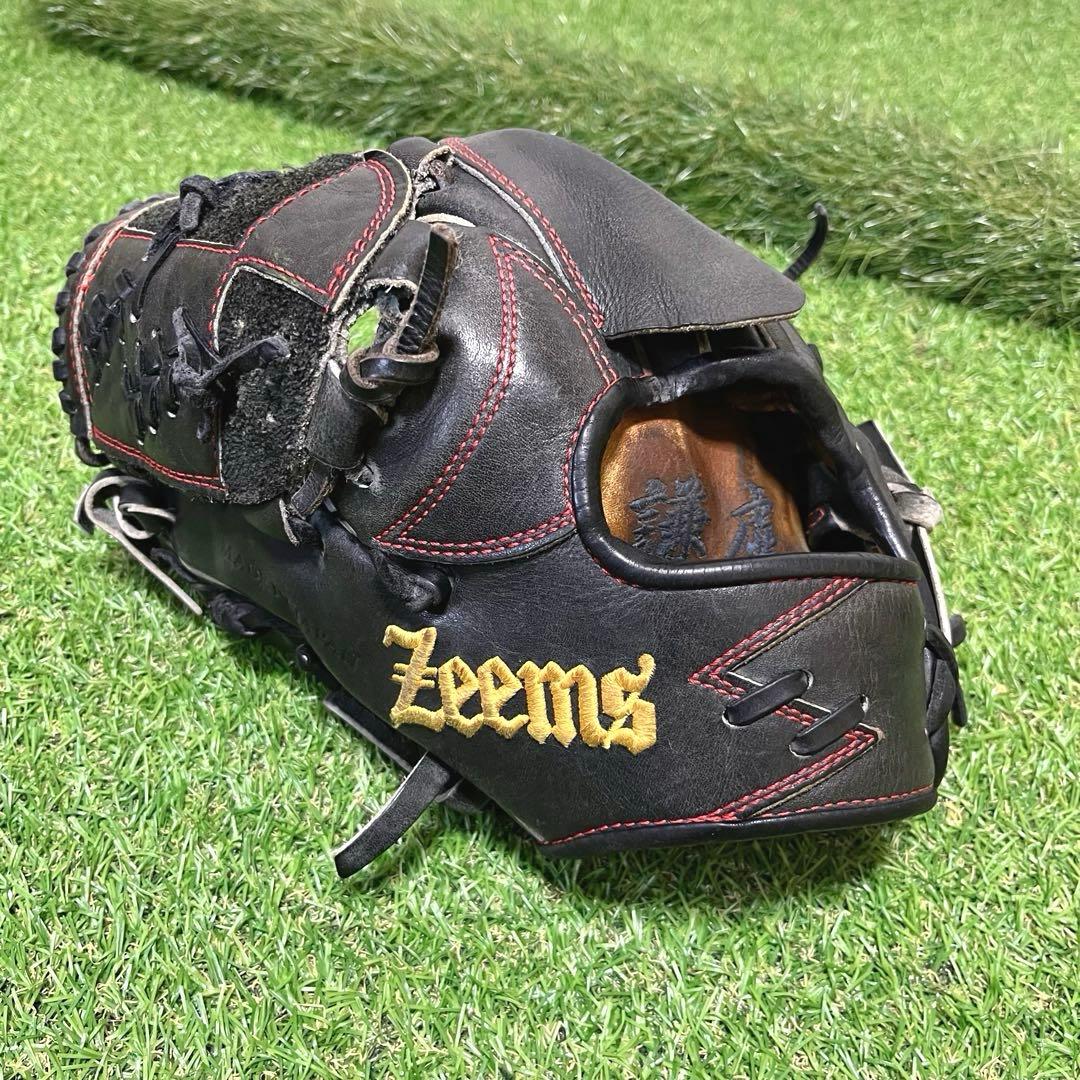 Zeems ジームス 軟式野球 左利き 投手用 オーダーグローブ 謙虚刺繍