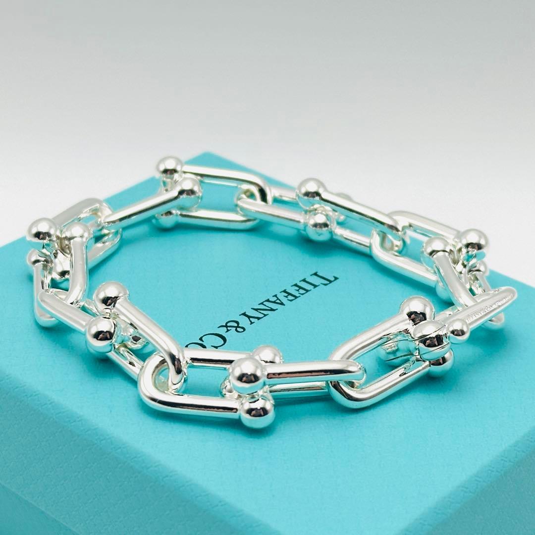 Tiffany ハードウェア　ラージリンク　シルバーブレスレット　14コマ