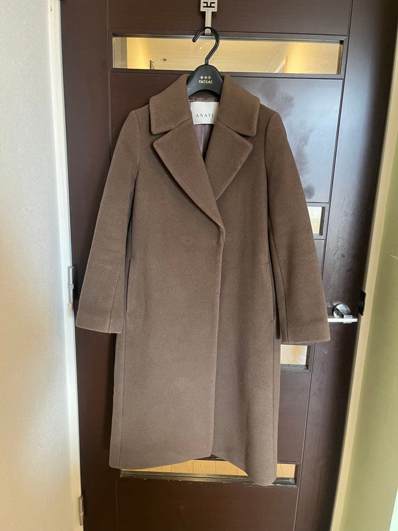 新品☆ANAYI カシミヤ混ダブルビーバーロングコート/セオリー、23区、ロペ