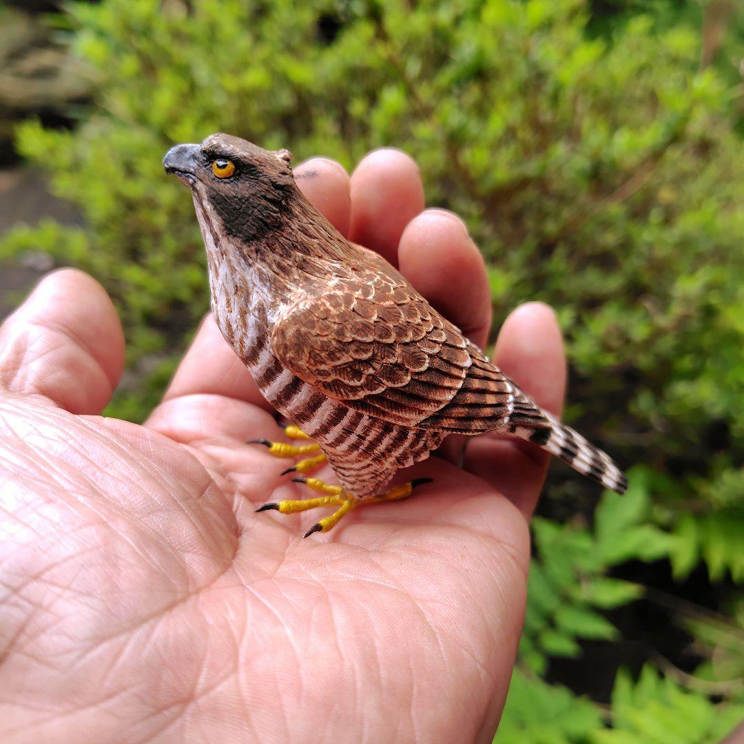 小さなバードカービング クマタカ 野鳥 木彫り