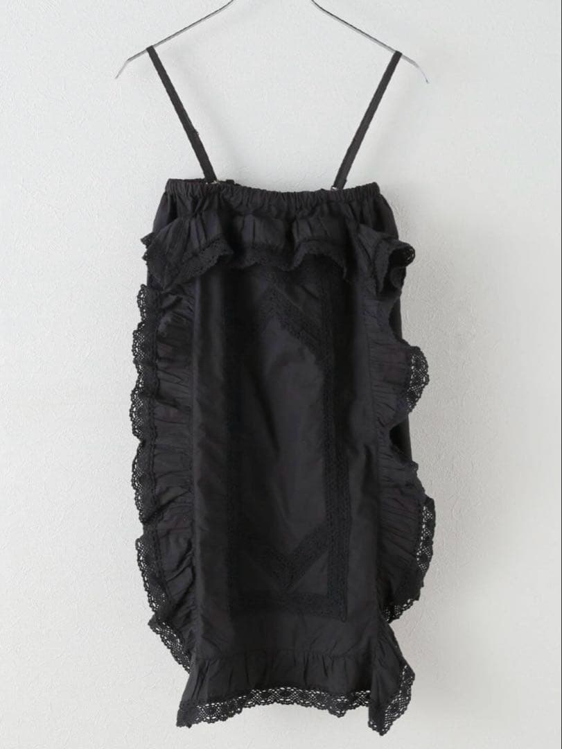 スカート crinkle crinkle crinkle apron skirt