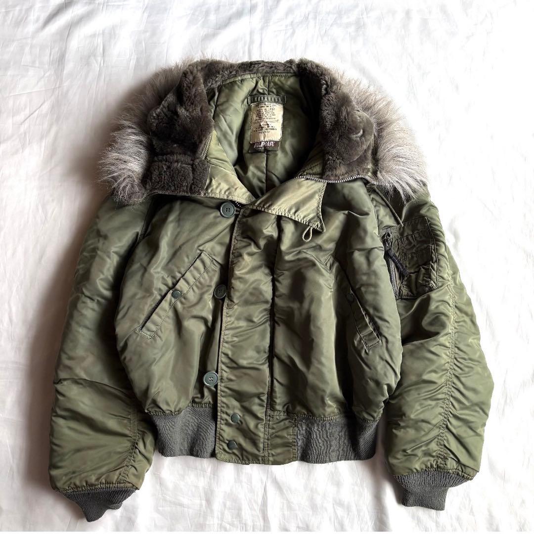 旧タグ　N-2B アルファインダストリーズ　フライトジャケット　USA製　L