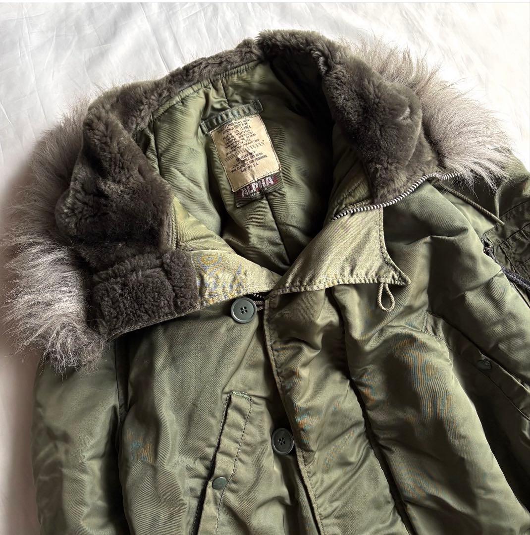 旧タグ　N-2B アルファインダストリーズ　フライトジャケット　USA製　L