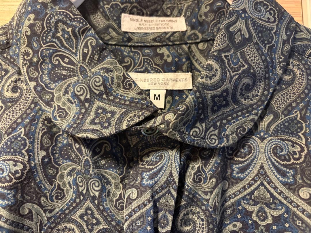 新品未使用タグ付　ENGINEERED GARMENTS ペイズリー柄シャツ M