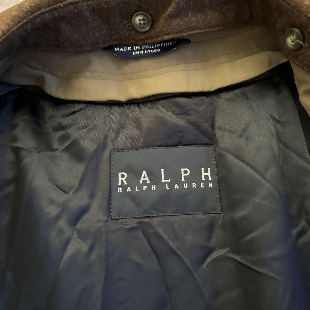 90s RalphLauren ステンカラーコート　希少サイズ　つけ襟　ライナー