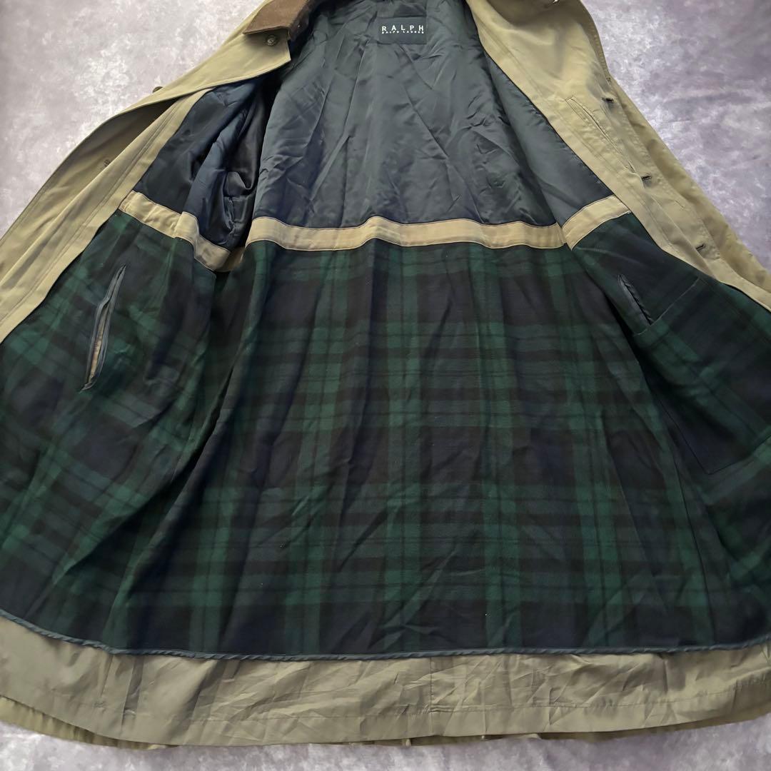 90s RalphLauren ステンカラーコート　希少サイズ　つけ襟　ライナー