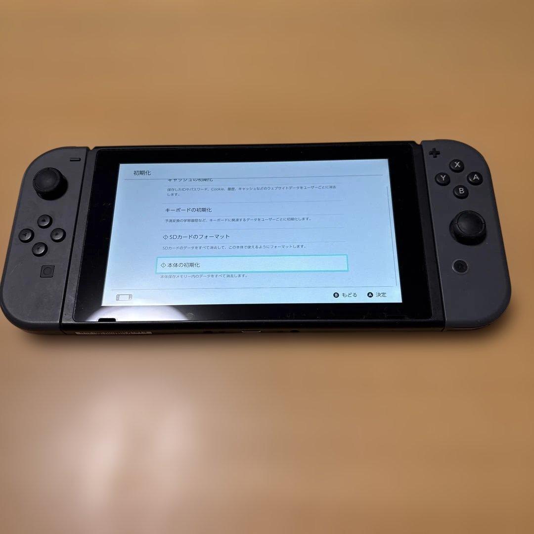 完品　動作確認済　Nintendo Switch グレー　初期化済み