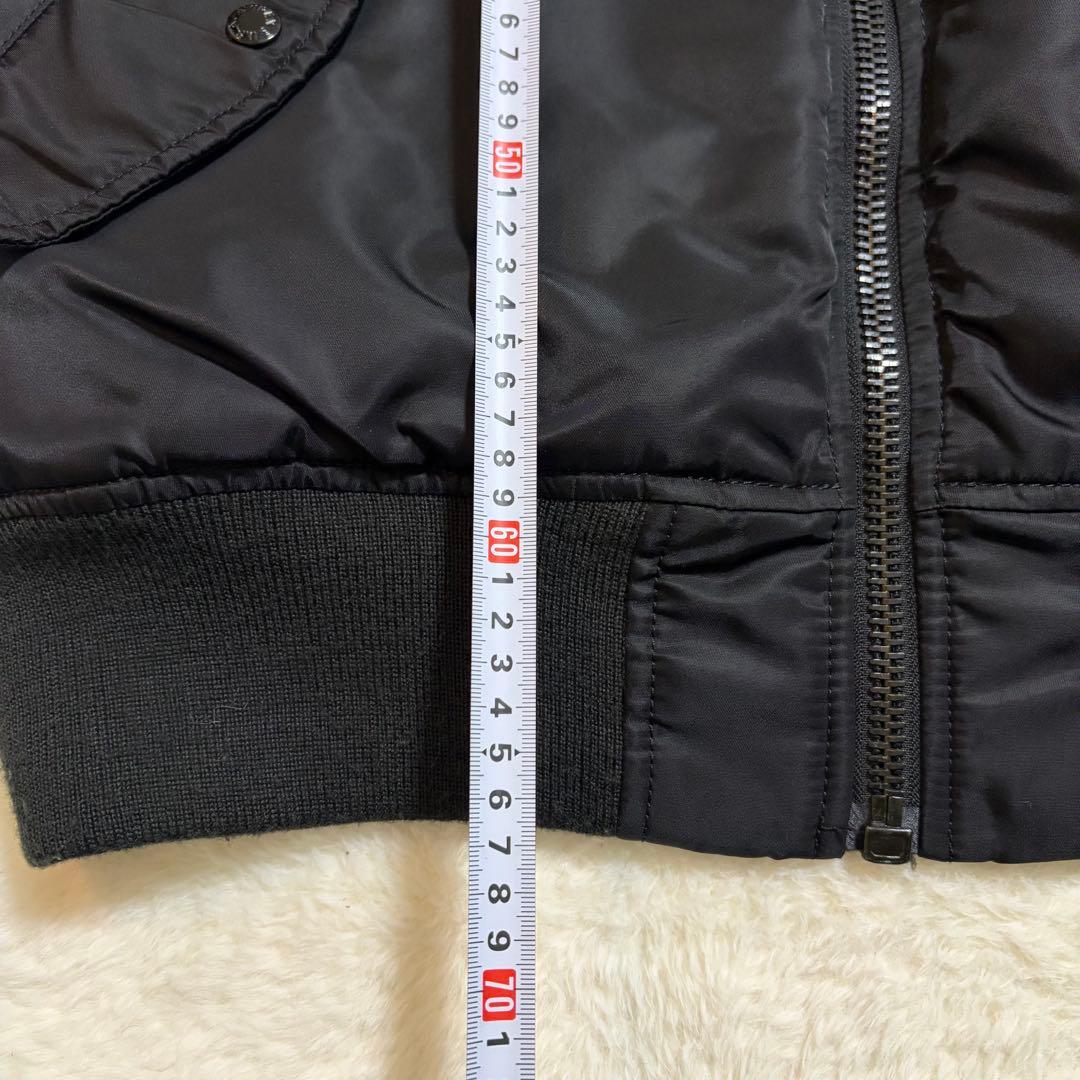 XXL AVIREX ブラック MA-1 ボンバー　アーチロゴ　USA 背中