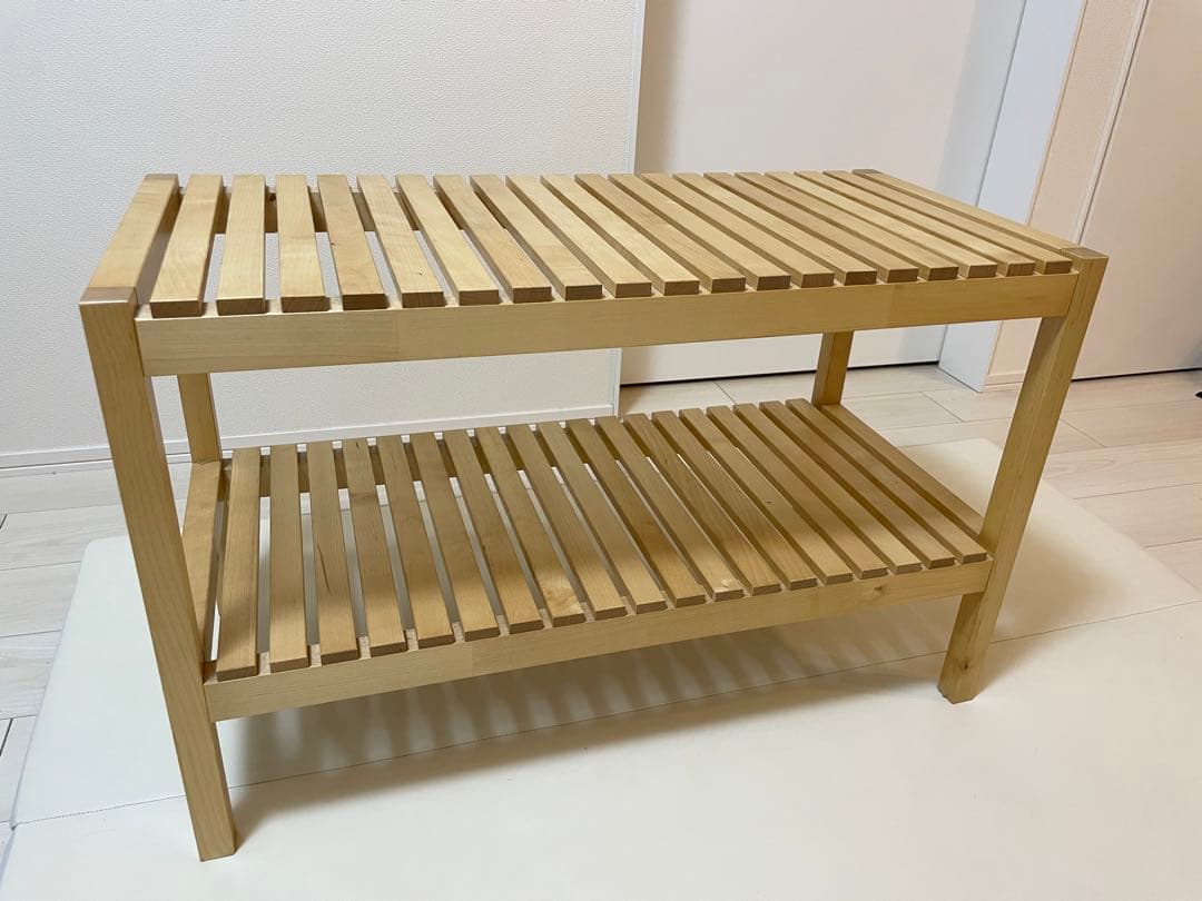 【知】IKEA モルゲル　ベンチ　棚