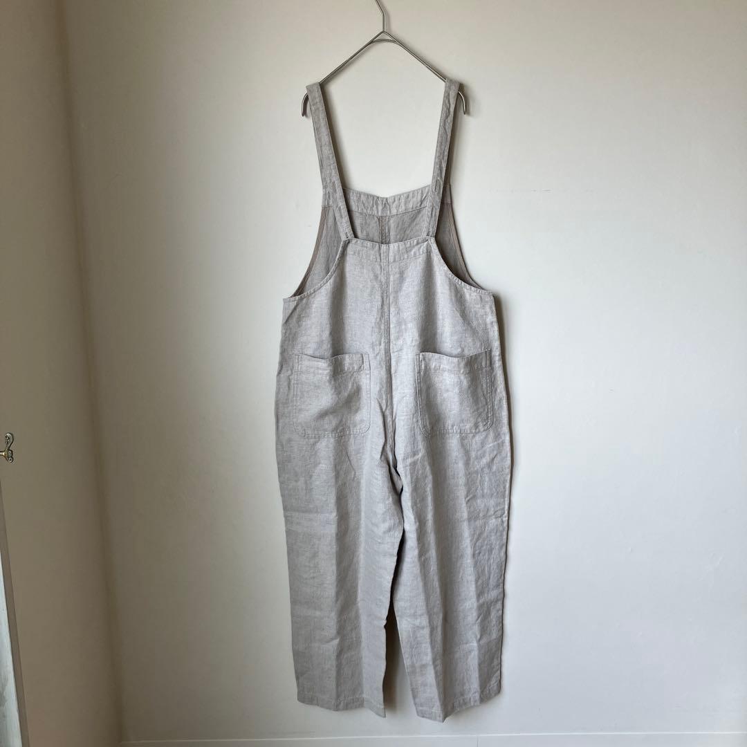 【美品】ネストローブ　ブラックリネンオーバーオール　ヴェリテクール　ヴラスヴラム