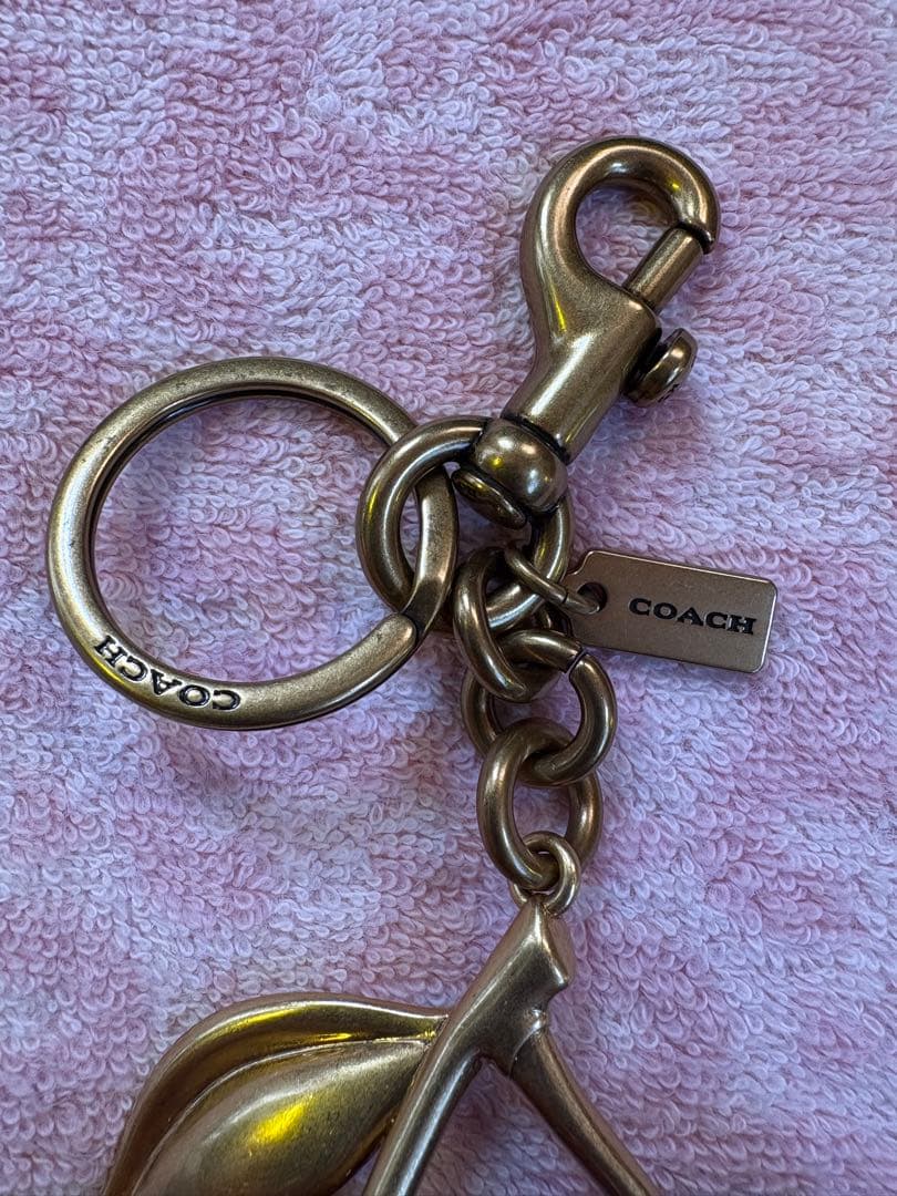 COACH コーチ　バッグチャーム キーホルダー チェリー　さくらんぼ