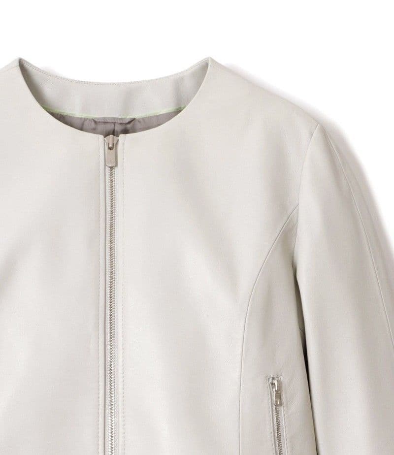 24AW新色／新品タグ付／ANAYI ラムレザー ファスナー ジャケット 36