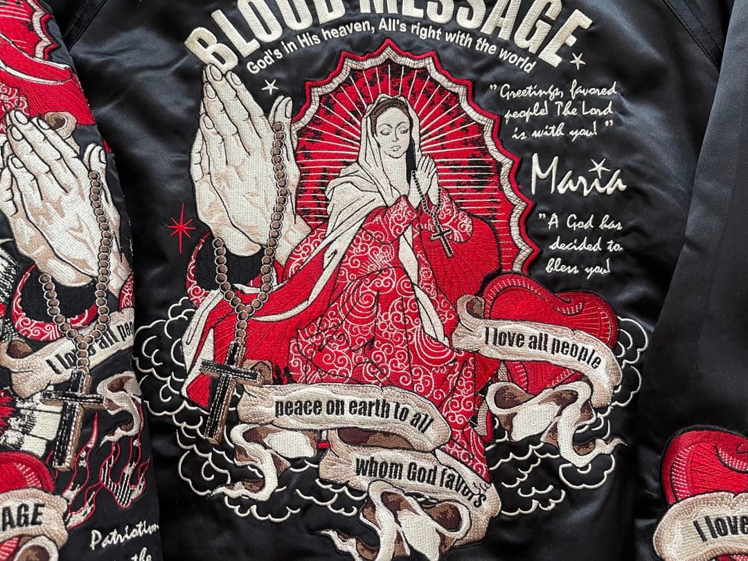 【本日20時までの価格！】BLOOD MESSAGE リバーシブル スカジャン