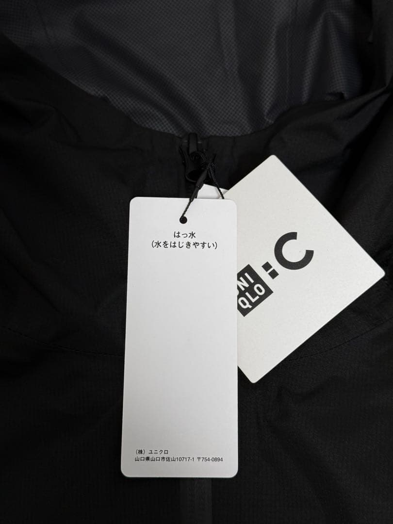 UNIQLO:Ｃ ブロックテックパーカ ブラック Lサイズ 新品未使用