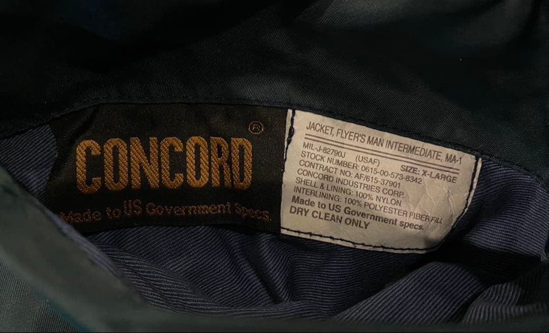 90’s CONCORD コンコルド MA-1 ALPHA waiper.inc