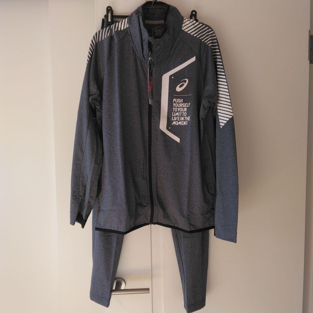 アシックス　ジャージ　上下　新品未使用　メンズ　Mサイズ　グレー系
