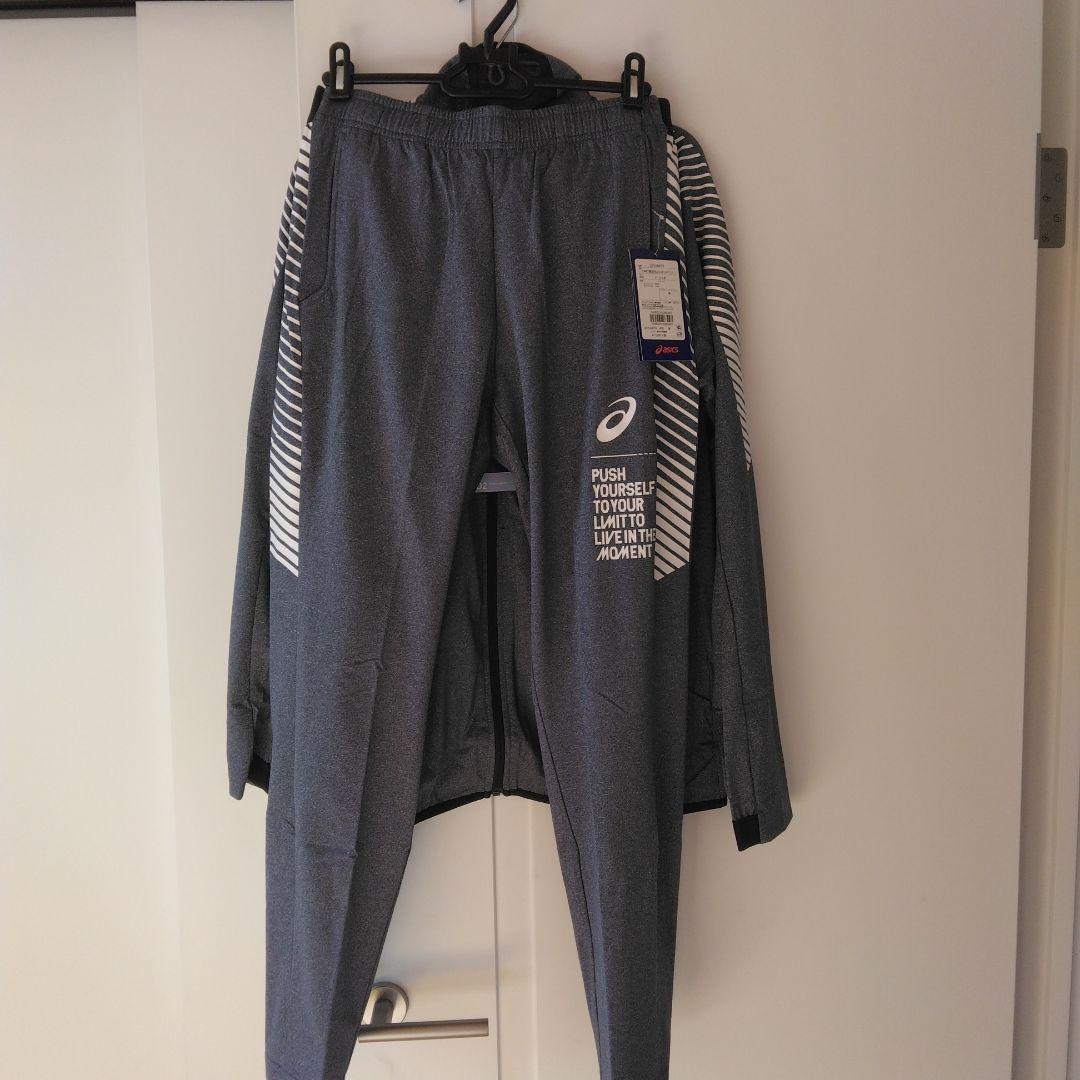 アシックス　ジャージ　上下　新品未使用　メンズ　Mサイズ　グレー系