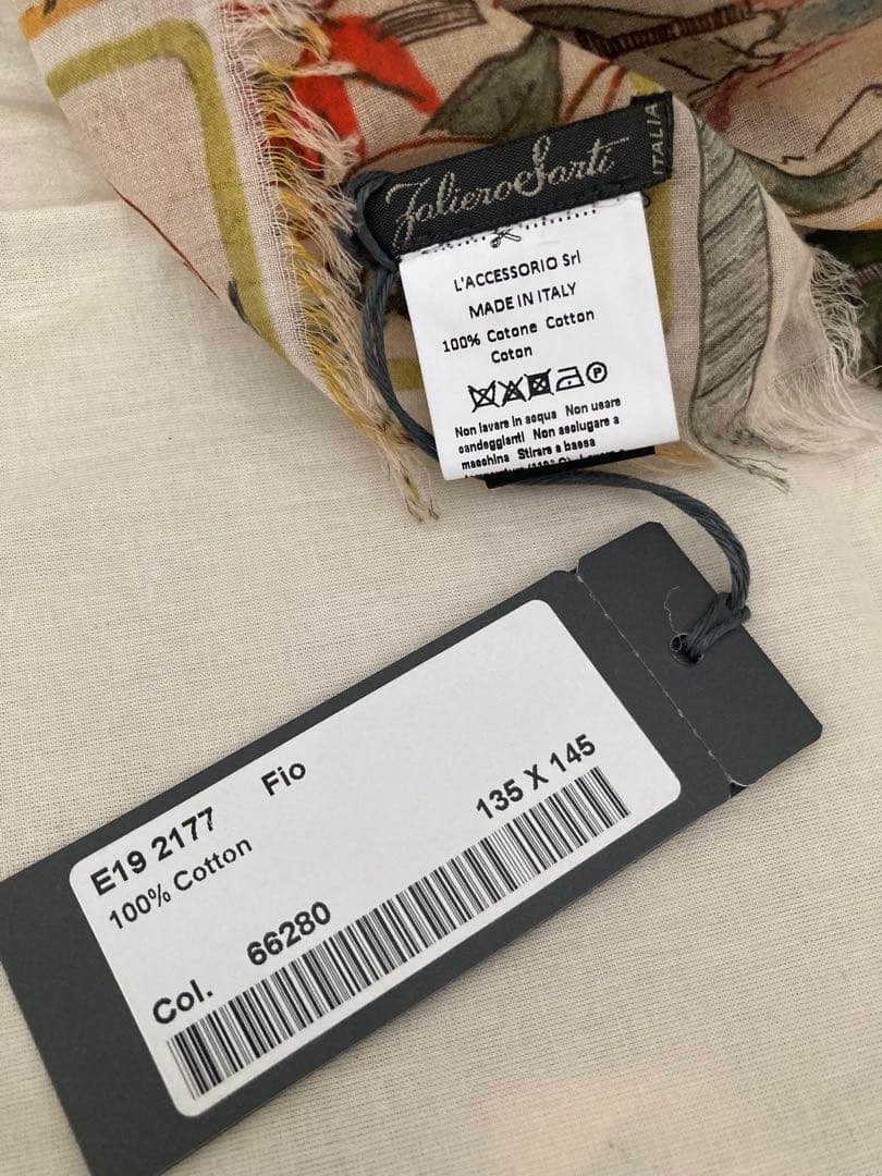 新品　ファリエロサルティ Fio コットン 大判 ストール