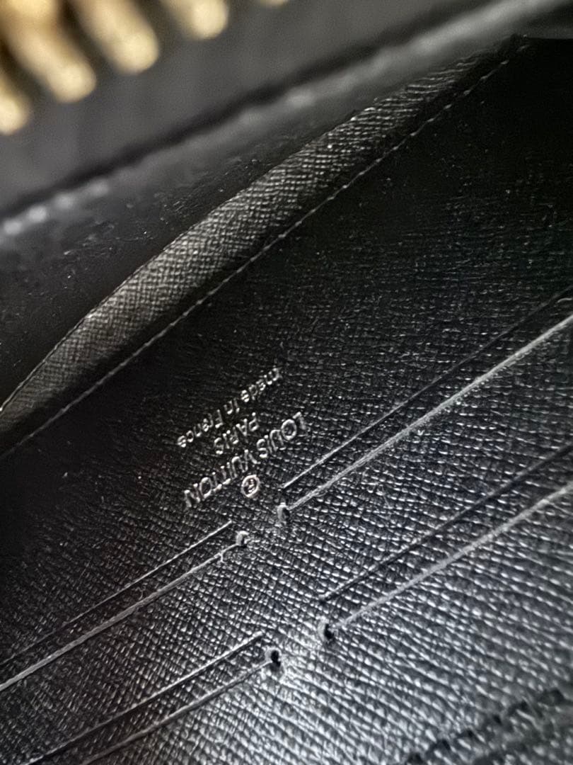 LOUIS VUITTON 長財布 ブラック/ブルー　メンズ