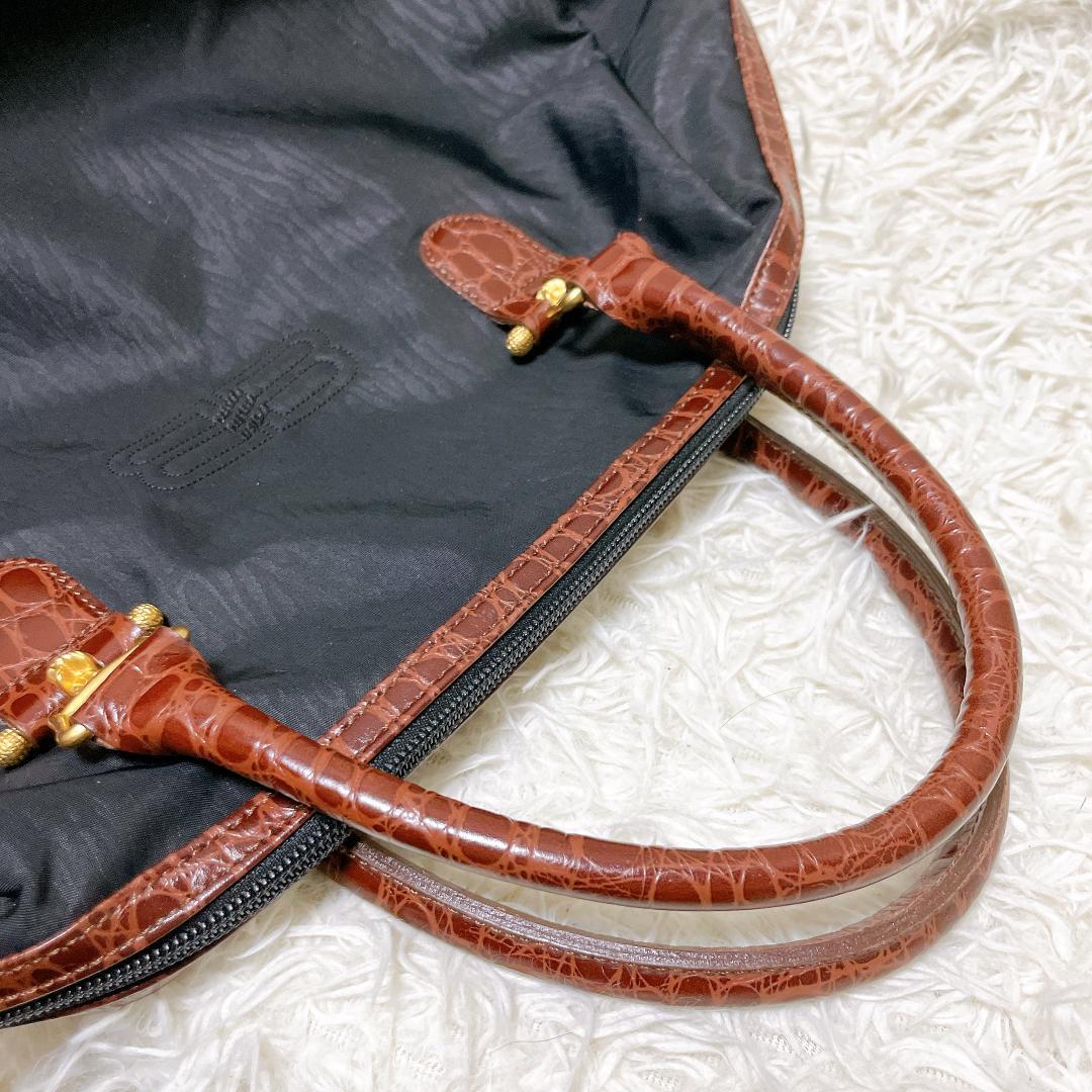 バレンシアガ ヴィンテージ BBロゴ ボストンバッグ 型押しハンドル ブラック