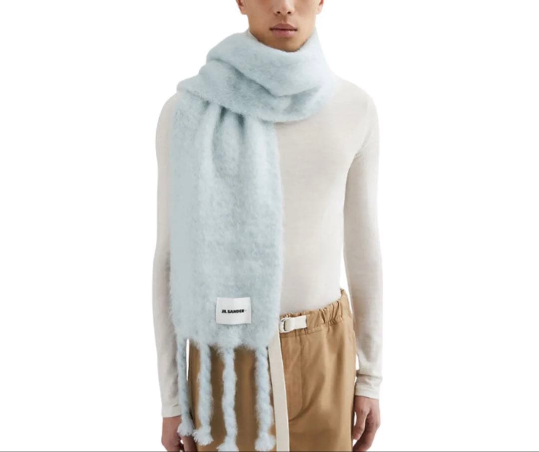 JIL SANDER ライトブルー マフラー