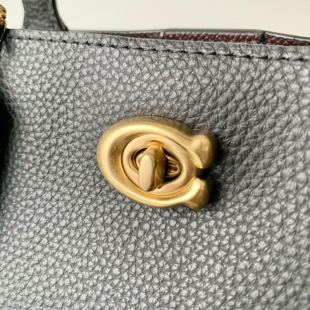 【COACH】コーチ　ウィロウ　トート　24 ブラック　黒　新品　トートバッグ