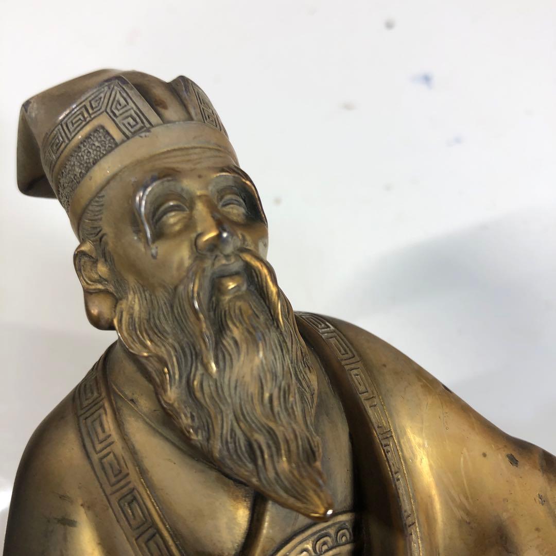 牧田秀雲作 七福神像 単品 純銀900 重量1.1kg 瑪瑙台座付き