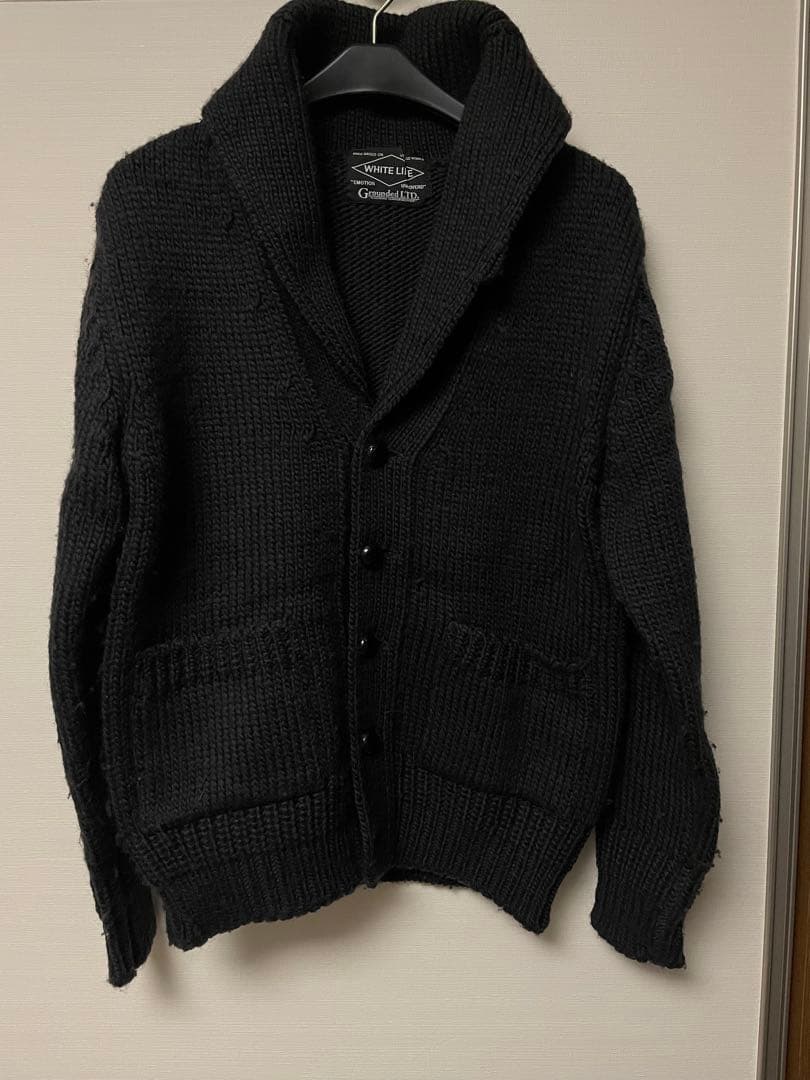 whiteline ローゲージニットカーディガン　カウチン ウール　ジャケット