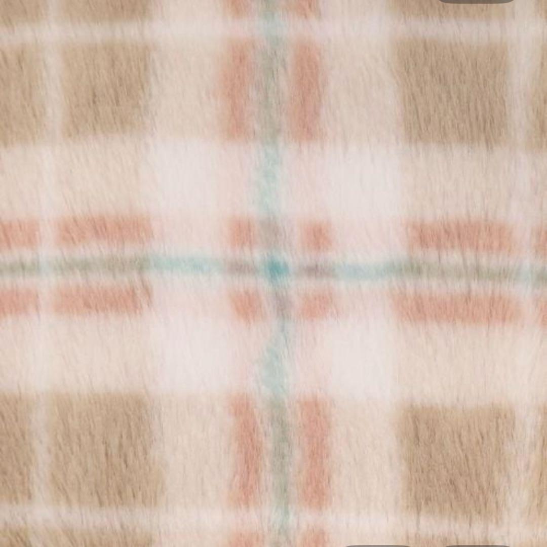 【新品未開封】アフタヌーンティーリビング　毛布　タータンチェック柄　アイボリー