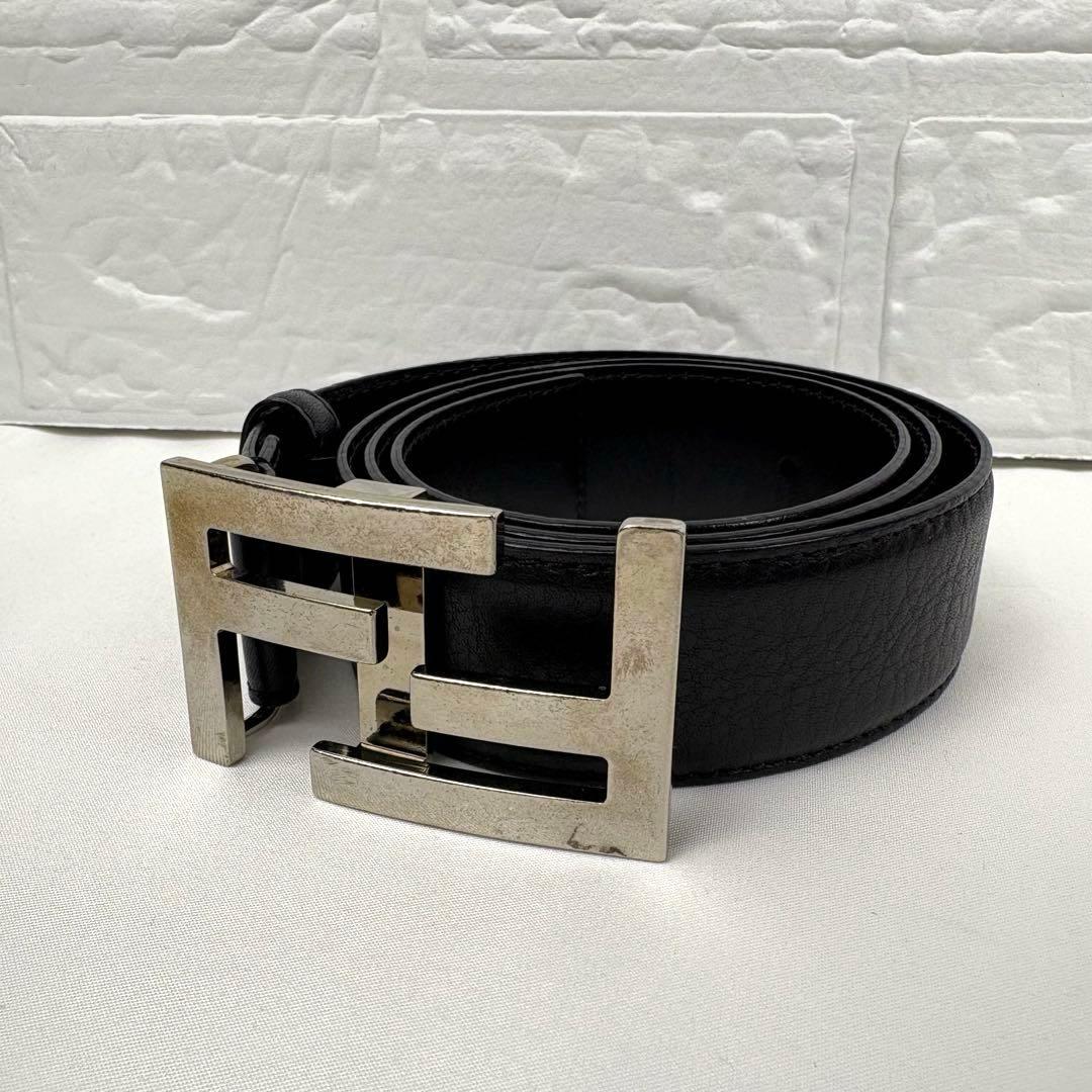 FENDI フェンディ ベルト ズッカ シルバー ブラック ユニセックス