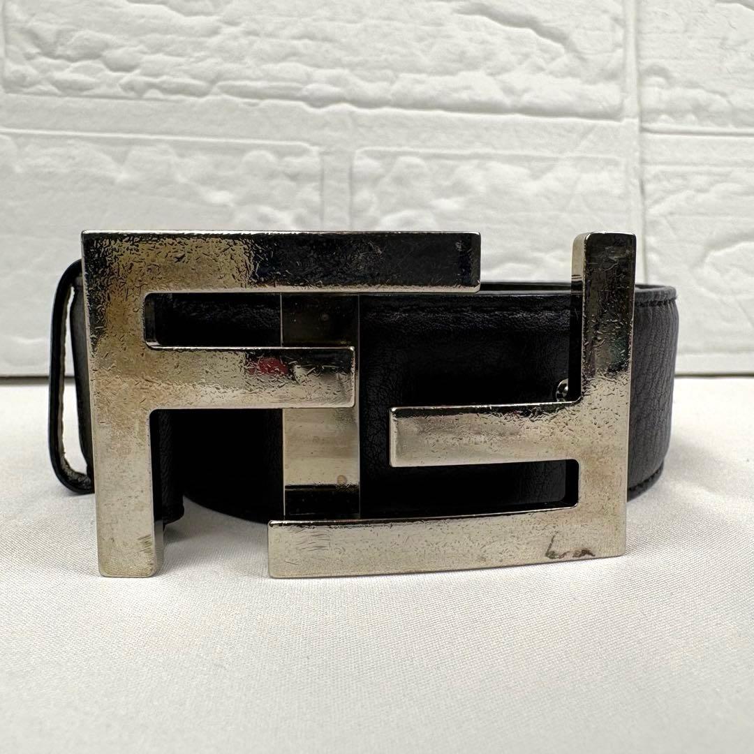 FENDI フェンディ ベルト ズッカ シルバー ブラック ユニセックス