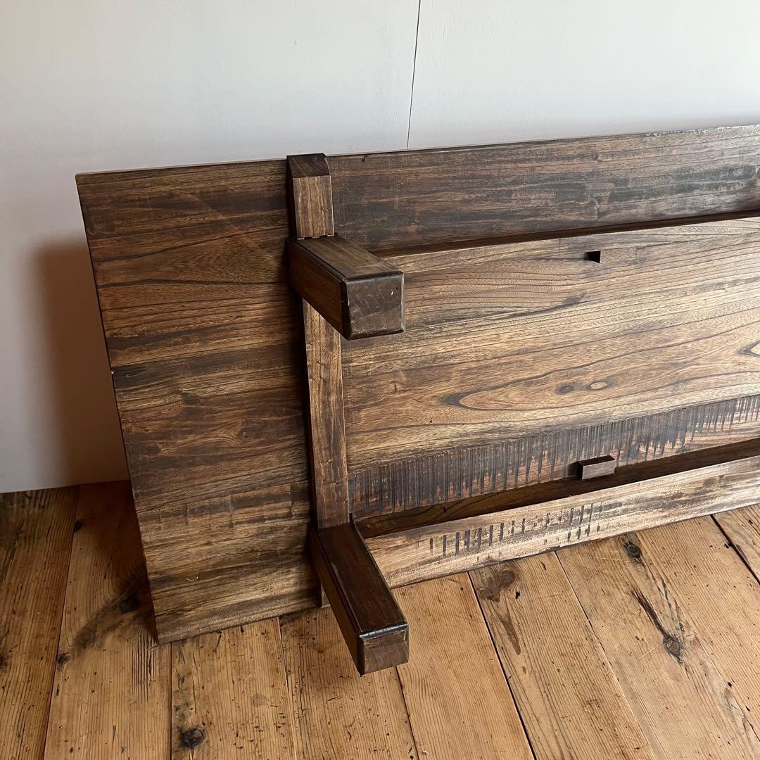 アンティーク 総欅材 ケヤキ ローテーブル 希少 無垢材 ②