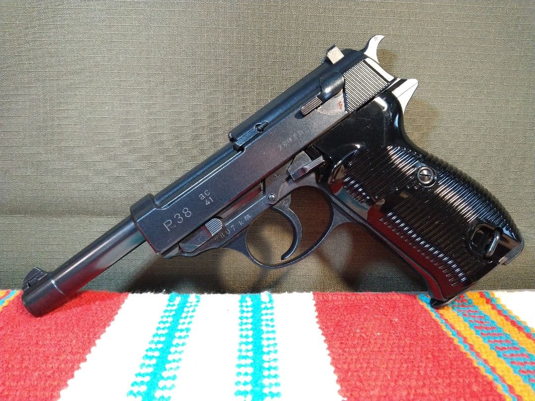希少な美品！マルゼン　ワルサーP38　キャロム社モリブデンブルーカスタム！漏無し