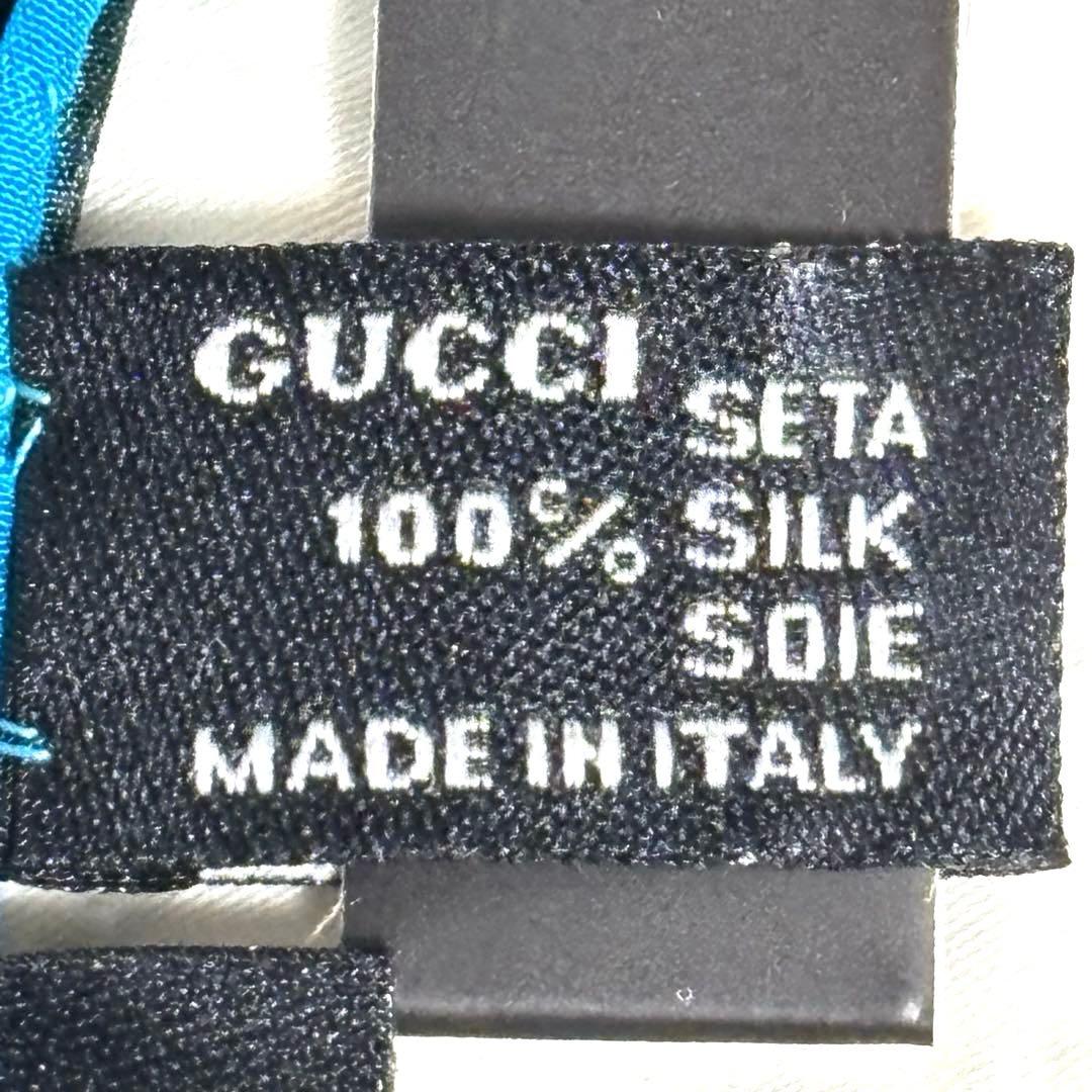 【未使用】 GUCCI グッチ バンダナ スカーフ マーブル模様