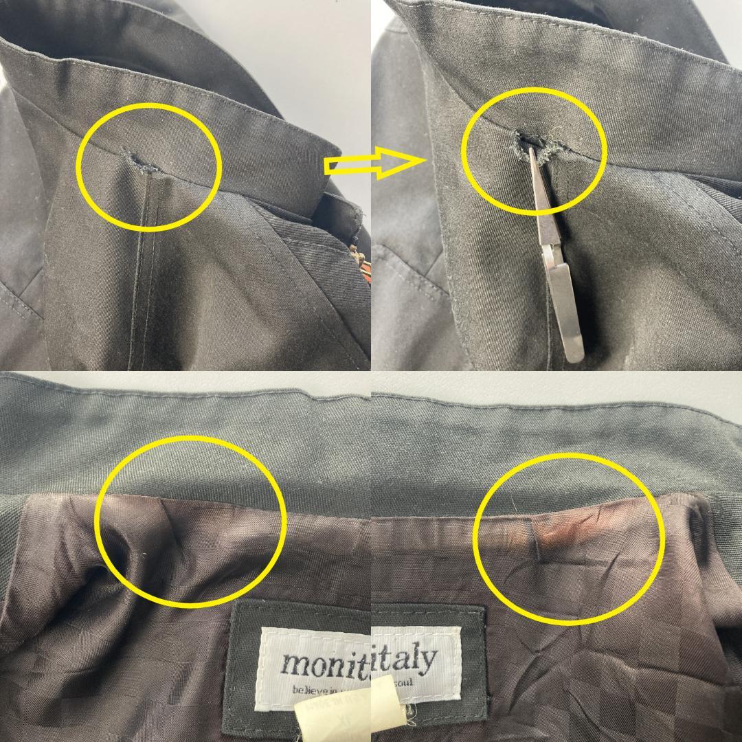 【monitaly　USA製　斜めジップ　ライダースジャケット　ヴィンテージ感】