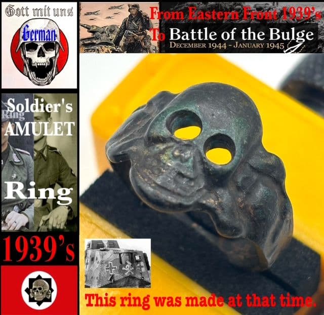 ま*読様 1939’s～★ドイツ国防軍陸軍★Skull Bone Ring★ ミ