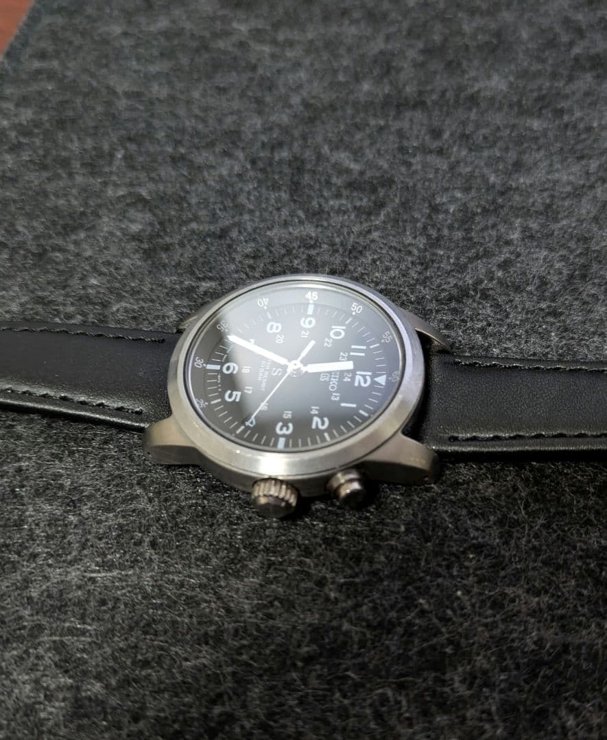 【希少】SEIKO SUS サス AGS ミリタリー文字盤　ブラック