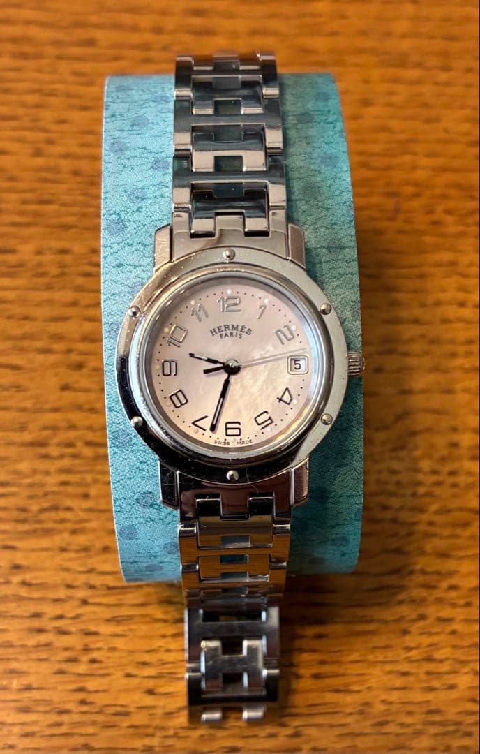 HERMES クリッパー　ナクレ ピンクシェル CL4.210 【電池交換済】