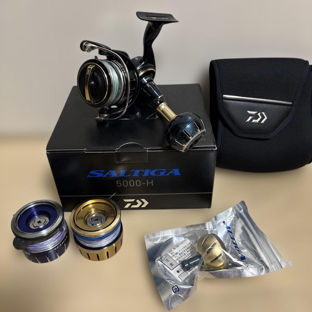 Daiwa 23ソルティガSW5000-H スプール2個　限定ノブ　セット