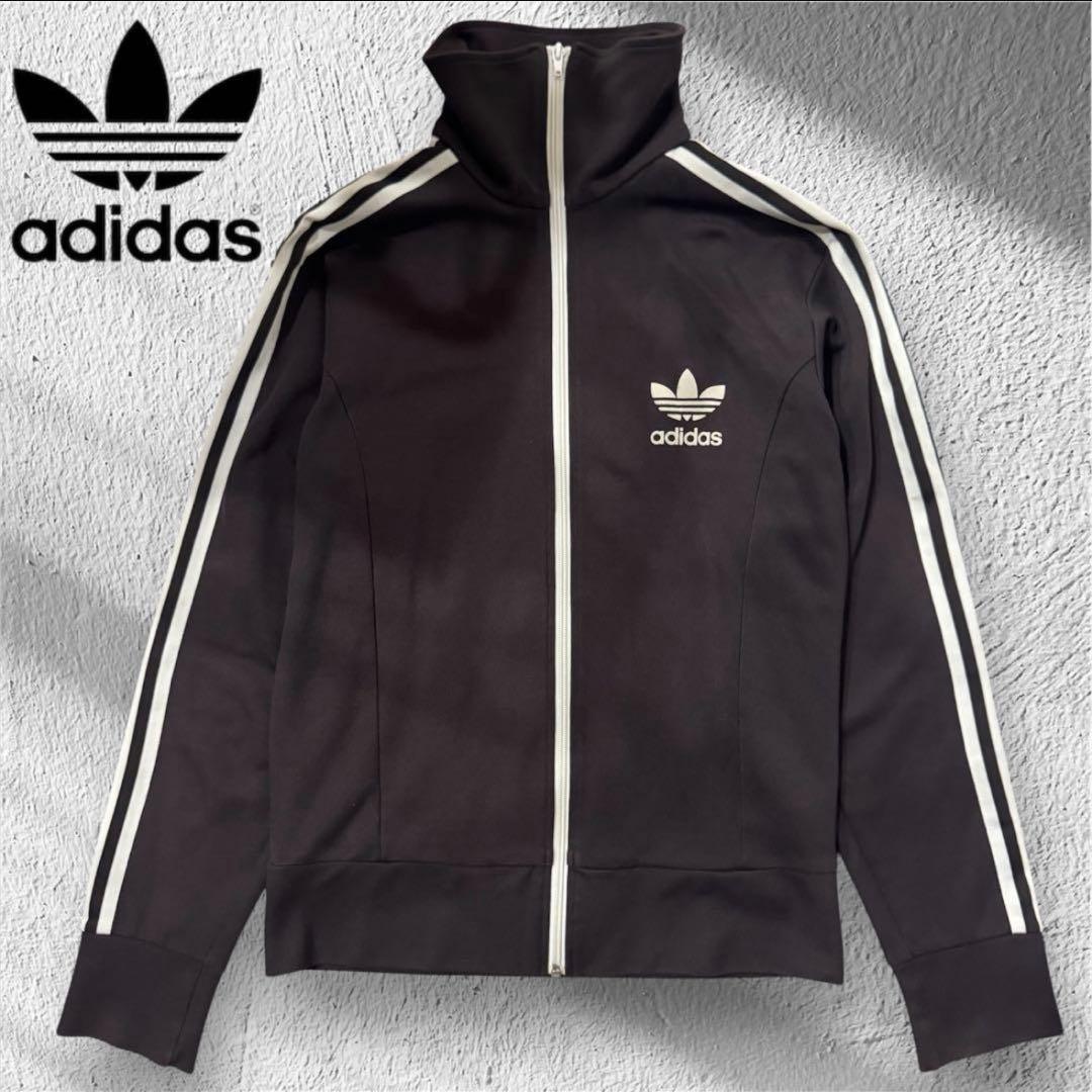 【希少】　adidas トレフォイル　トラックジャケット　ブラウン　90s