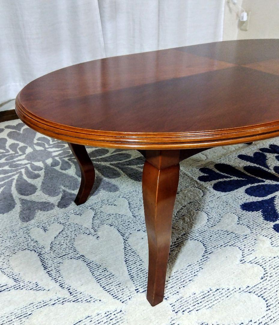 ◆猫脚•アンティーク◆ オーバルセンターテーブル ローテーブル　カフェテーブル