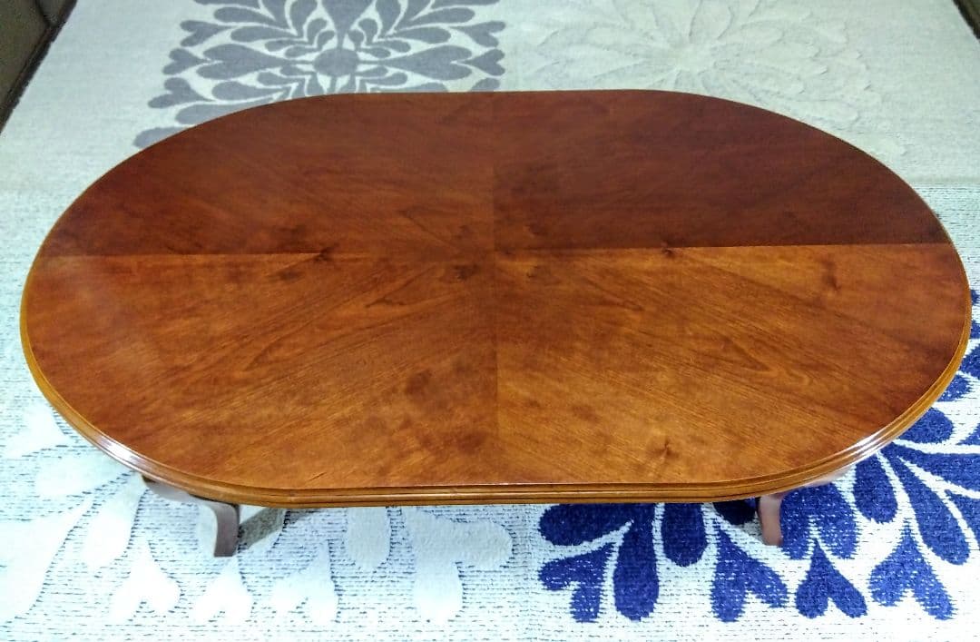 ◆猫脚•アンティーク◆ オーバルセンターテーブル ローテーブル　カフェテーブル