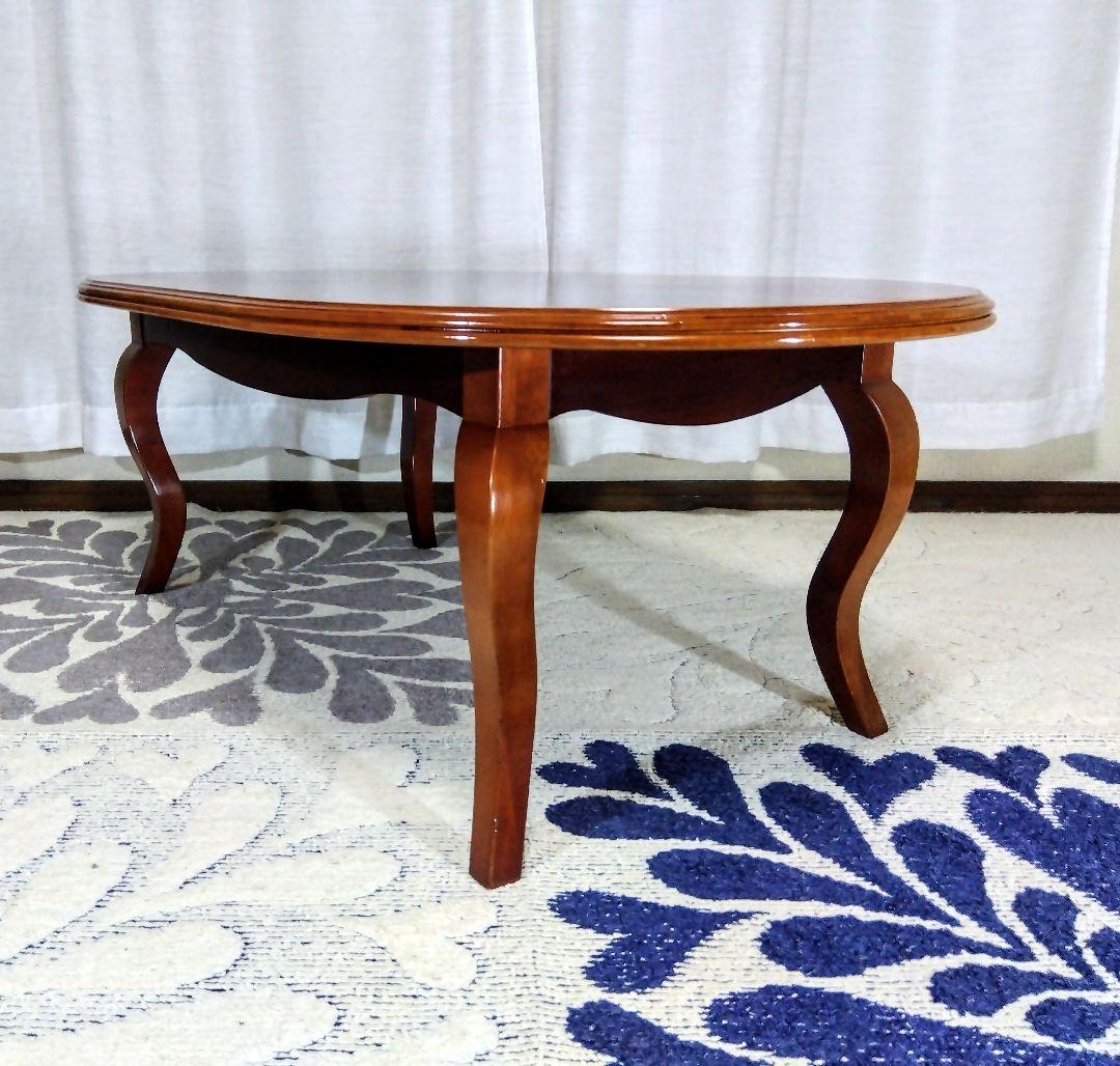 ◆猫脚•アンティーク◆ オーバルセンターテーブル ローテーブル　カフェテーブル