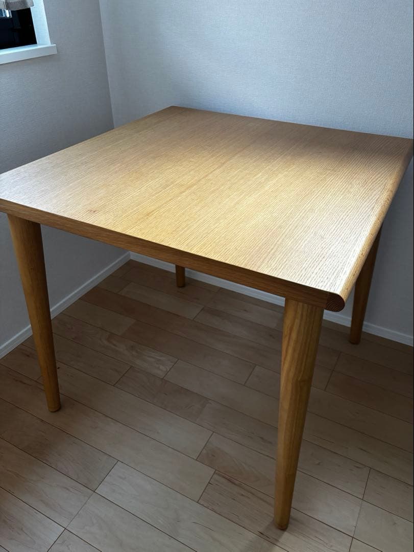 大塚家具 ダイニングテーブル ユノ3 80cm レッドオーク材 ホワイトオーク色