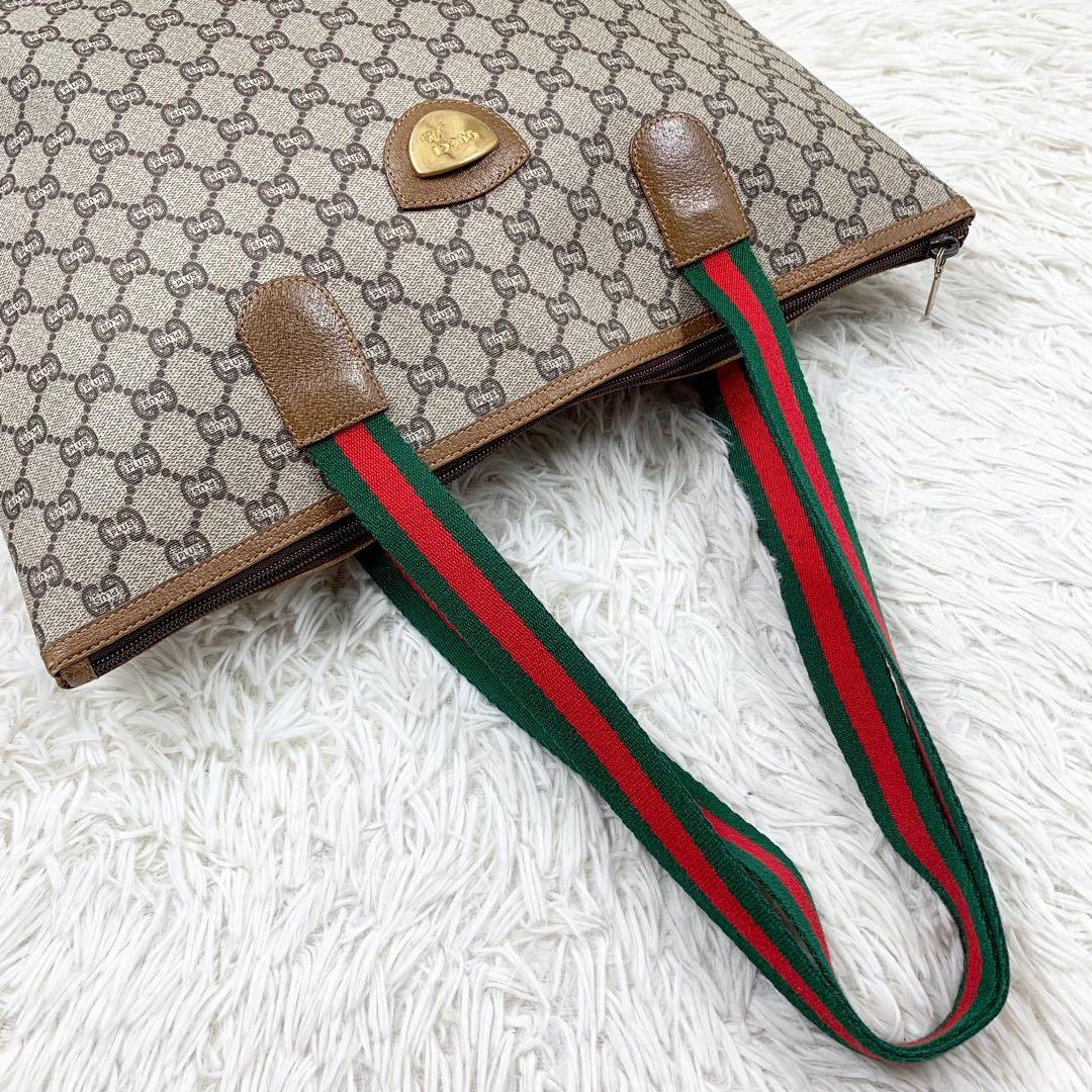 【✨極美品✨】グッチ トートバッグ GGプラス シェリーライン ベージュ