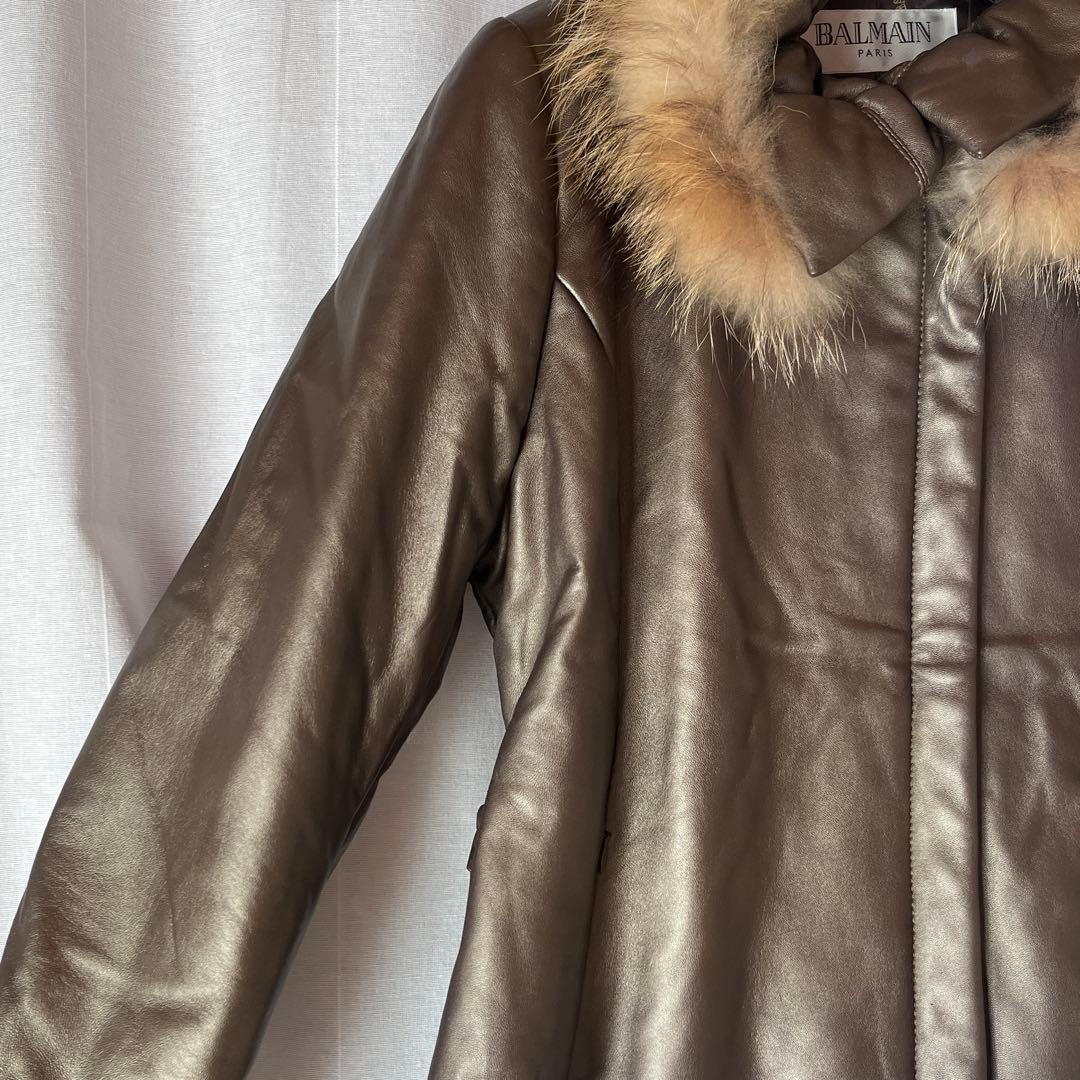 ジャケット・アウター Balmain/Leather Fur Coat