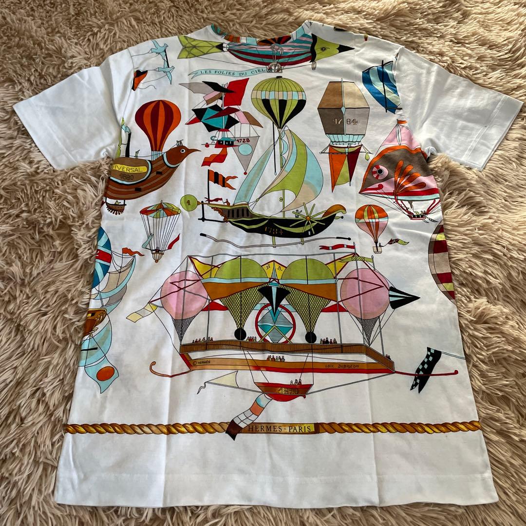 エルメス半袖Tシャツ⭐︎LES FOLIES DU CIEL⭐︎大空の狂気　XS