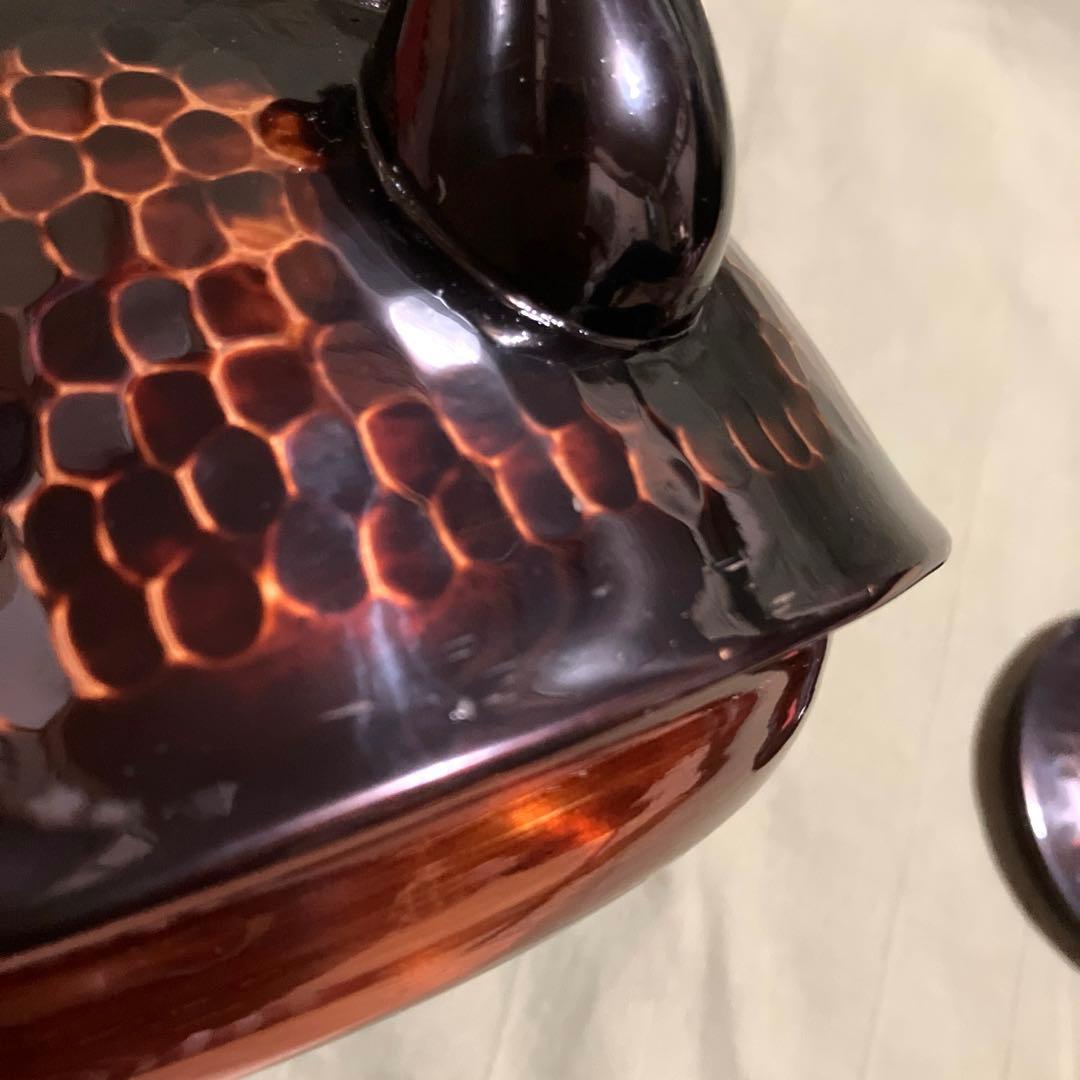 工房アイザワ　本うるし　純銅　湯沸　まつかさ